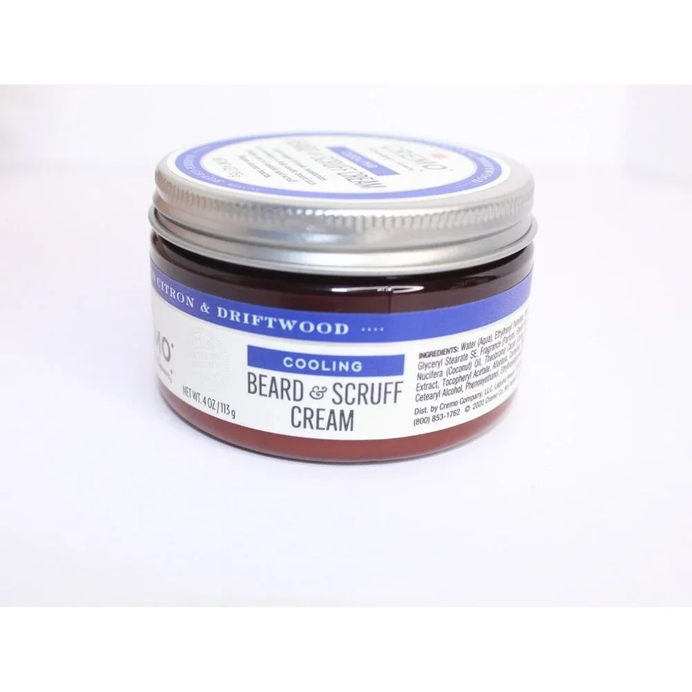 Cremo Cooling Beard & Scruff Cream Ince Citron‎ & Driftwood 4 oz. New Unopened